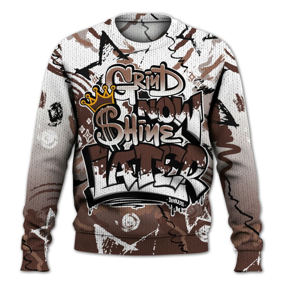 Knitted Sweater To Match KD 4 Christmas - Grind Shine Later Drip