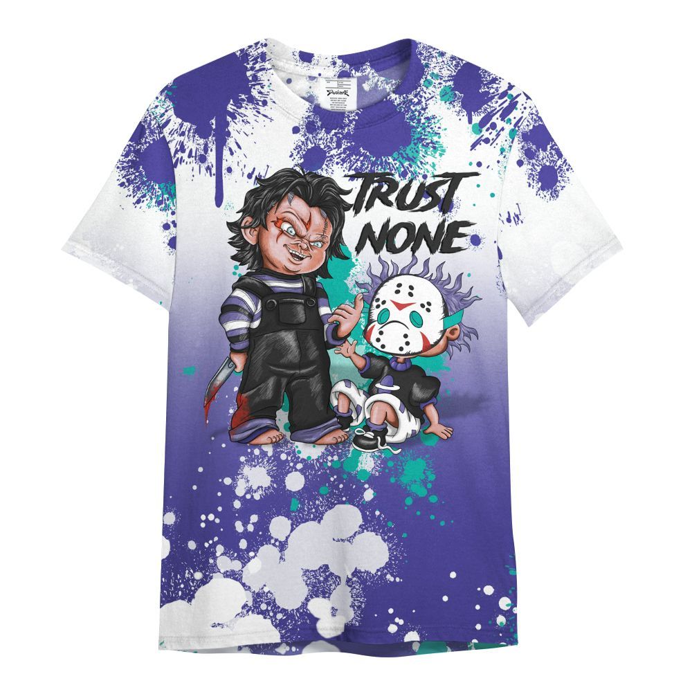 Shirt To Match Retro Grape 5s - Trust No One Scary All Over Print