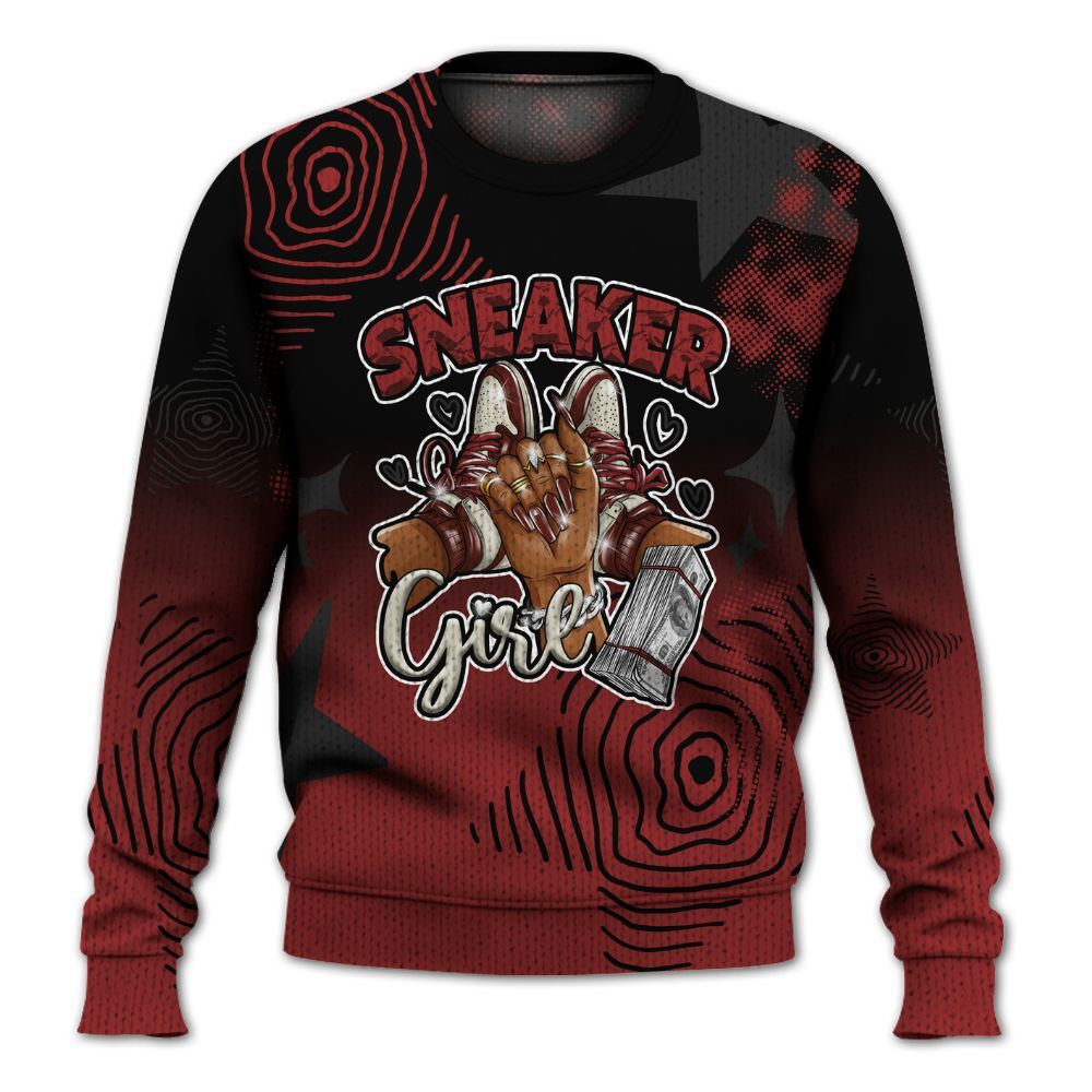 Knitted Sweater To Match High 85 Bred 1s - Sneakerz Girlz Unique Starz