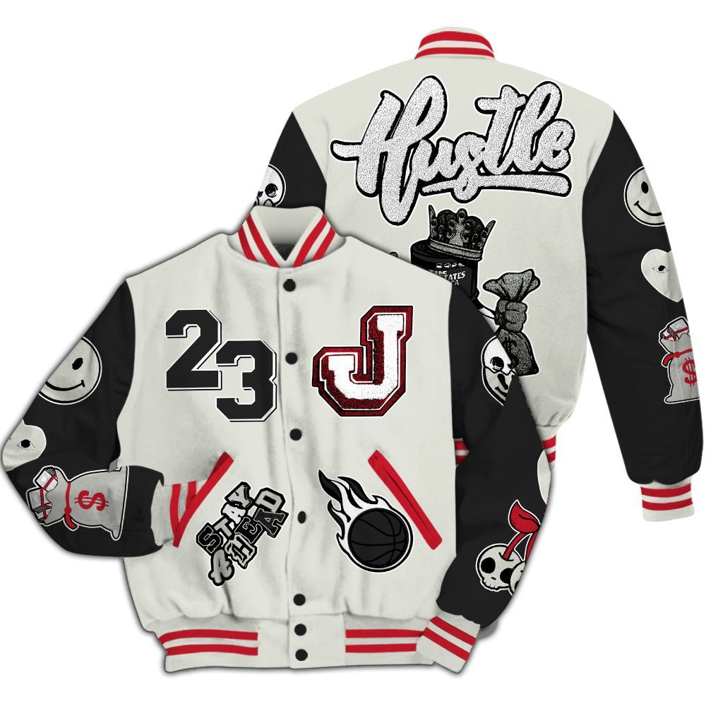 Varsity Jacket To Match Flight Club 4s - Hustles Money Number 23 All Over Print