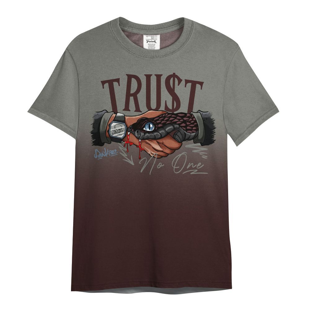 Shirt To Match Burgundy 5s - Snake Trust No One Drip All Over Print