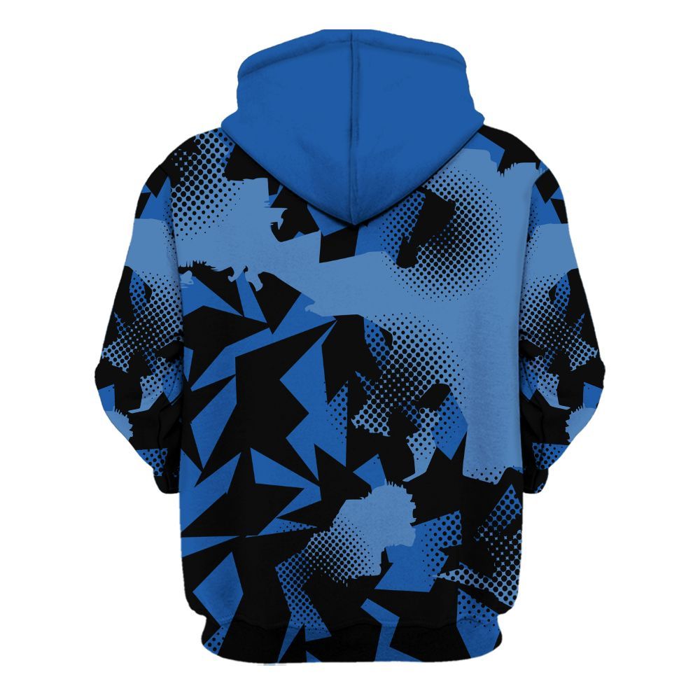 Hoodie To Match Low Space Royal 11s - Huslte Money Retro All Over Print
