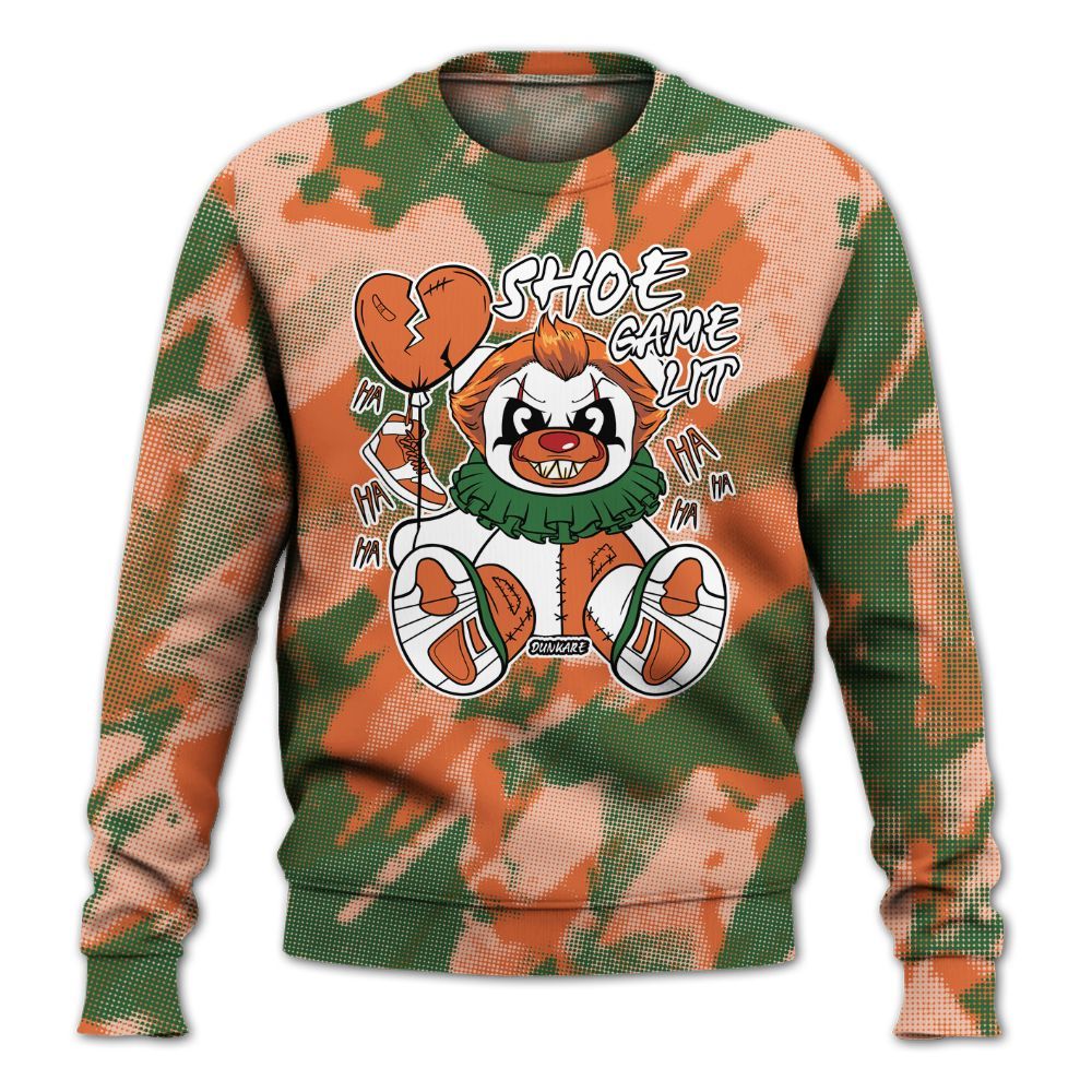Sweatshirt To Match Low Miami 5s - Shoe Game Bear Abstract Halftone All Over Print