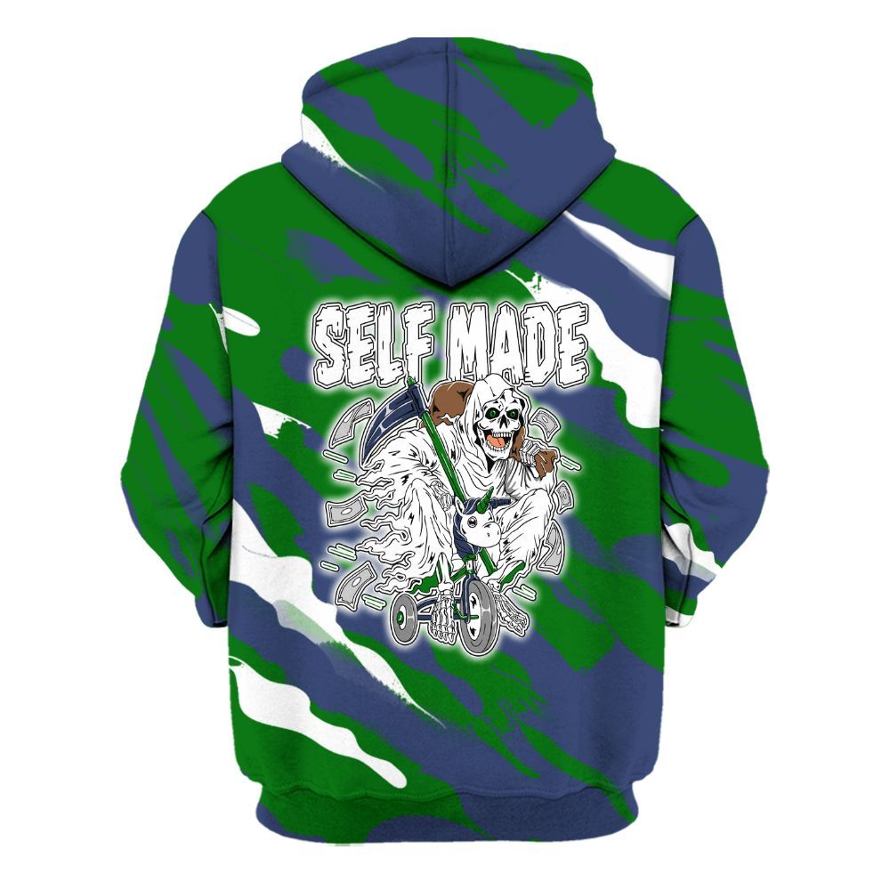 Hoodie To Match Midnight Navy 13s - Self Make Skeleton Colored All Over Print