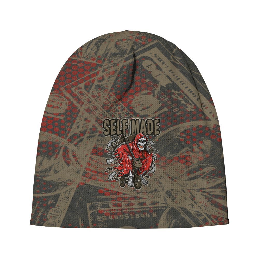 Beanie Hat To Match Olive 9s - Self Make Skeleton Banknotes Art Graphic