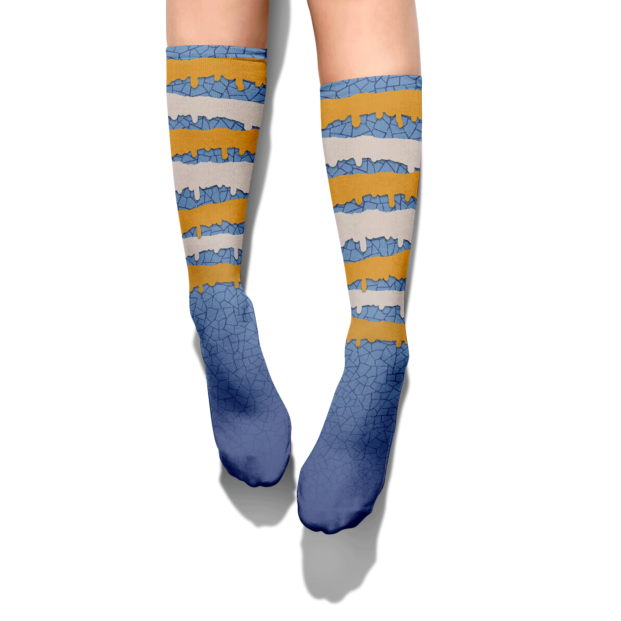 Sock To Match High OG First In Flight 1s - Dripping Stripe Graphic Unisex