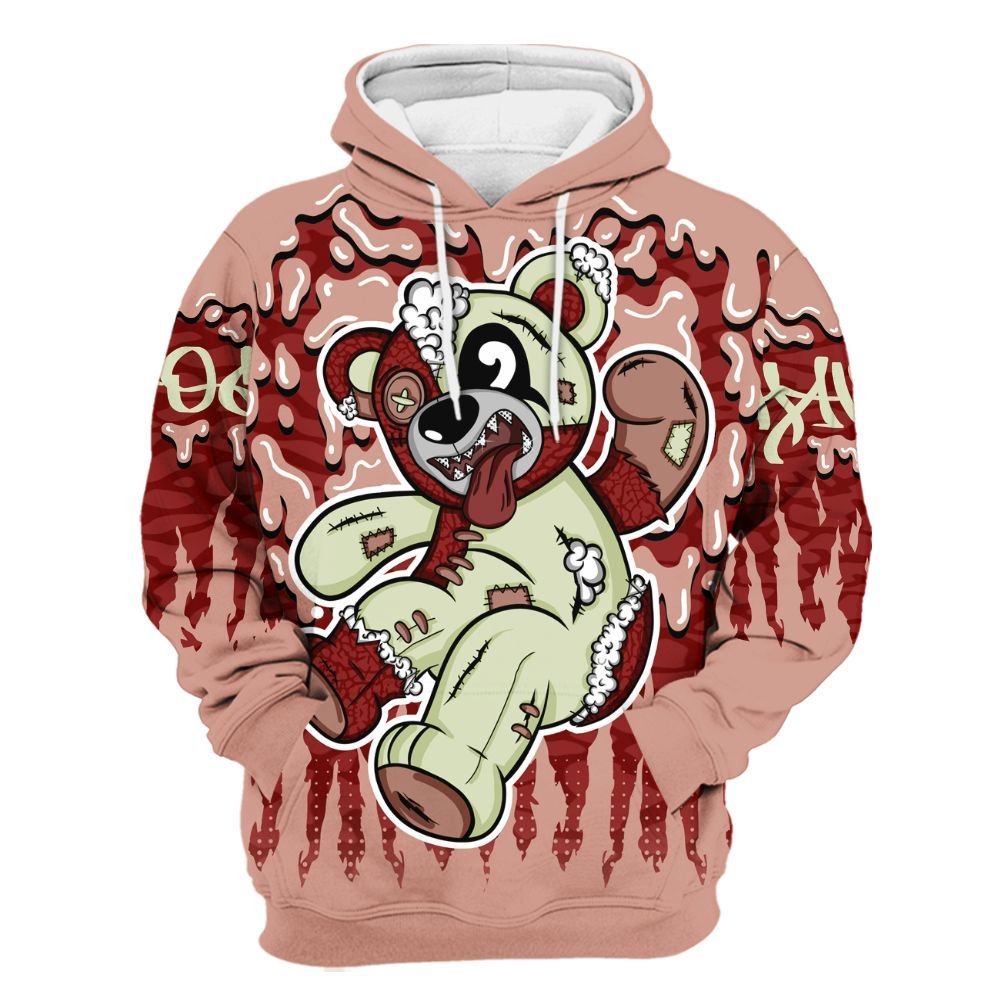 Hoodie To Match Valentines Day 3s - Havok Bear Dripping All Over Print