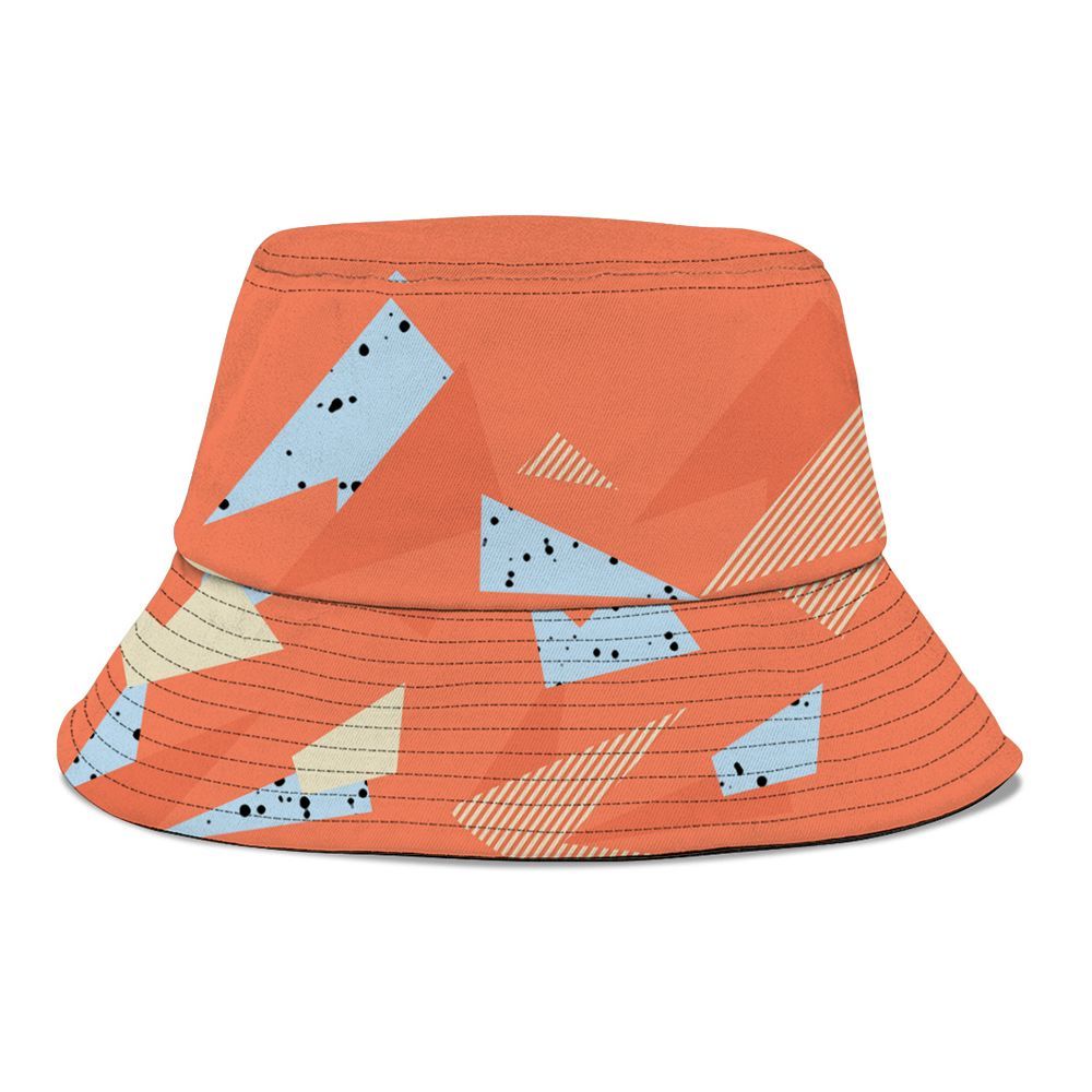 Bucket Hat To Match DJ Khaled Crimson Bliss 5s - Geometric Abstract Graphic