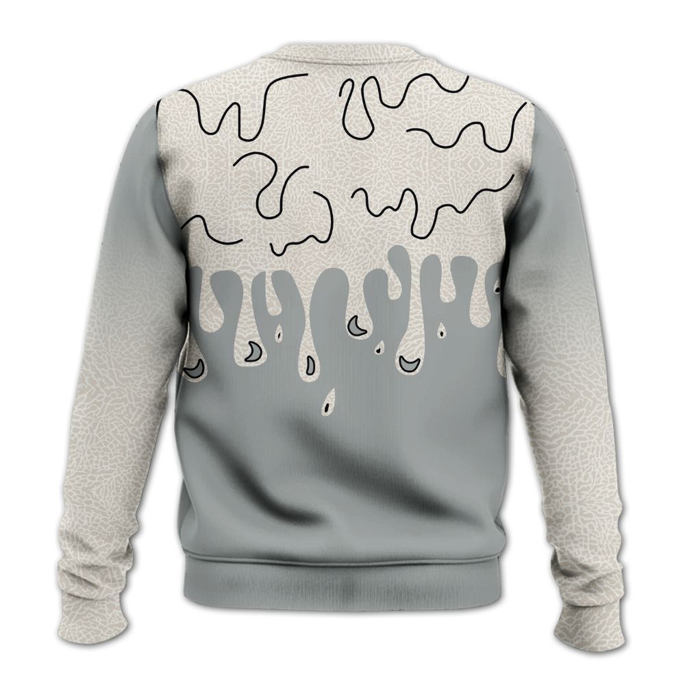 Sweatshirt To Match Retro Pure Money 3s - Trust No One Drip All Over Print