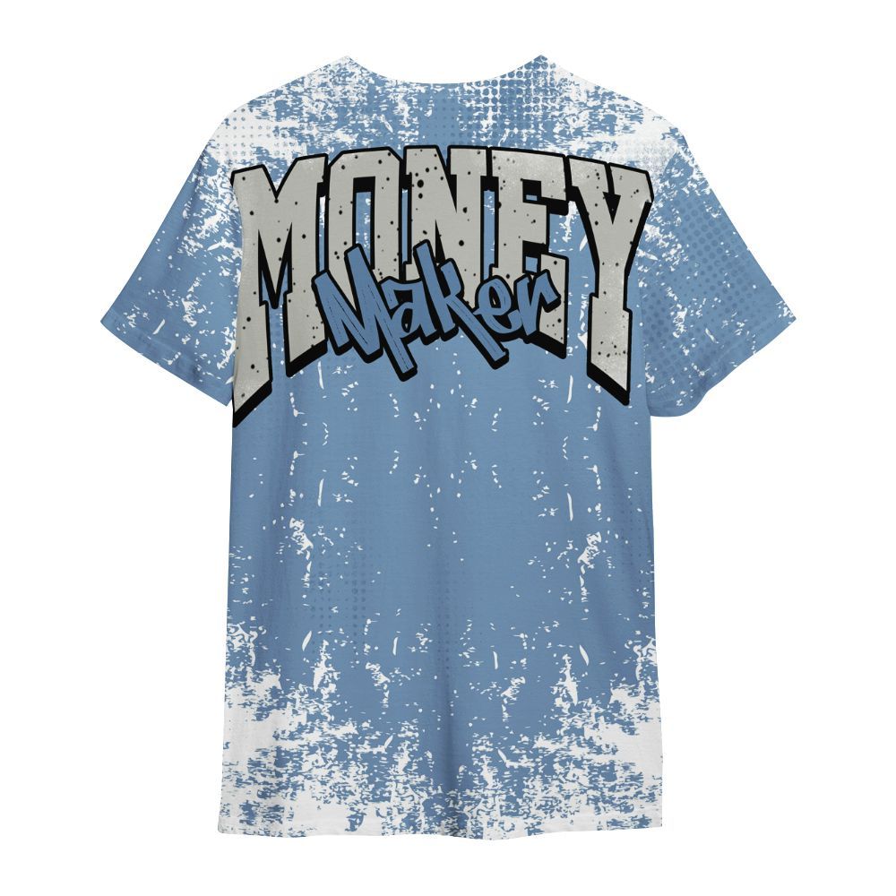 Shirt To Match University Blue 4s - Move In Silence Money Street Retro All Over Print