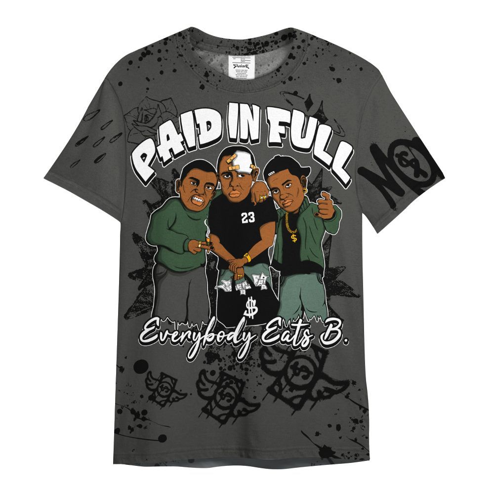 Shirt To Match Dunk Low Skateboards Black - Everybody Paid In Full Crayon All Over Print