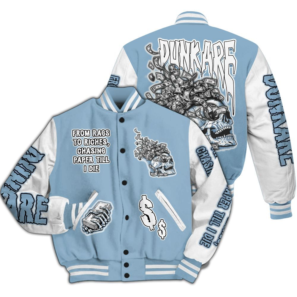Varsity Jacket To Match High University Blue 1s - From Rags To Riches All Over Print