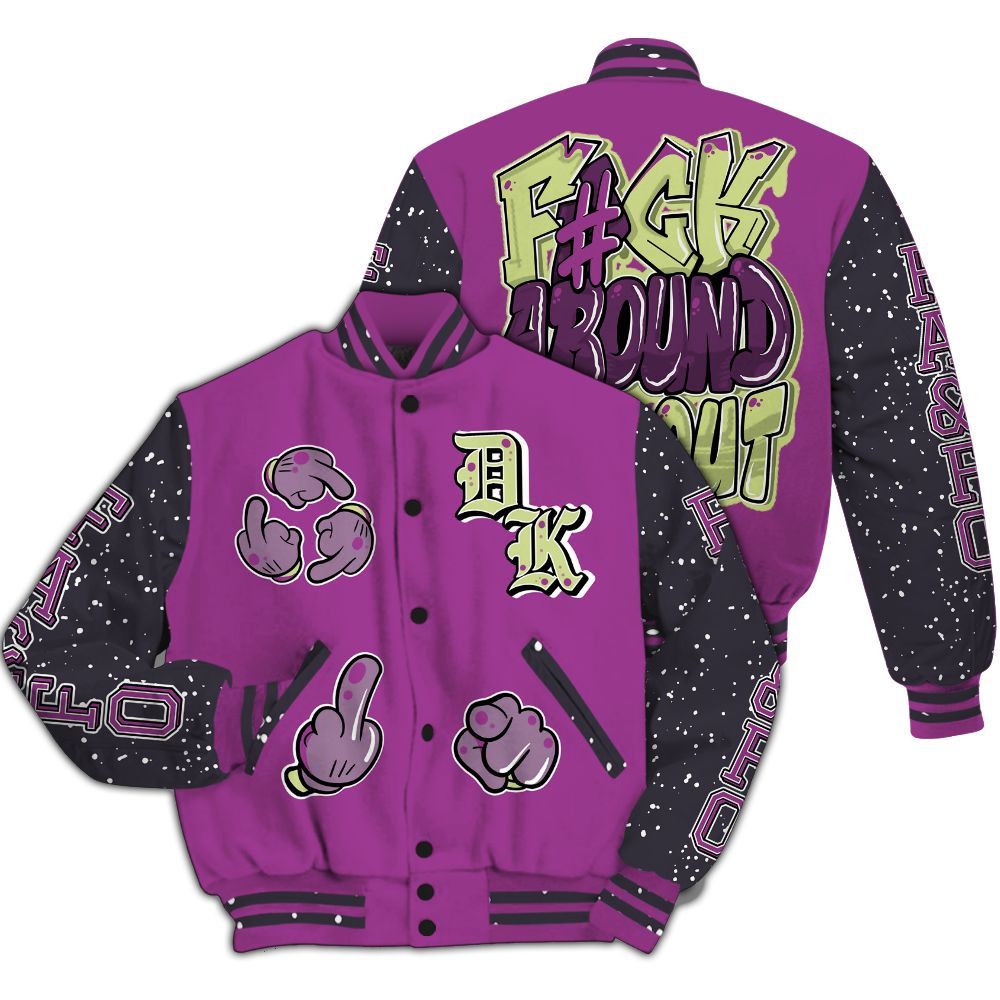 Varsity Jacket To Match Ja 2 Staregazer - F Around Find Out Graphic All Over Print