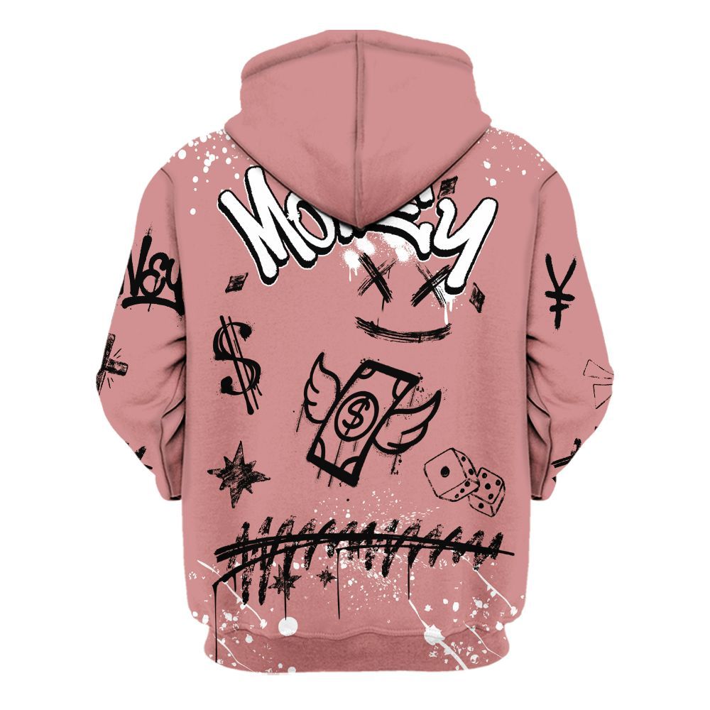 Hoodie To Match Low OG Rust Pink 1s - Everybody Paid In Full Crayon All Over Print
