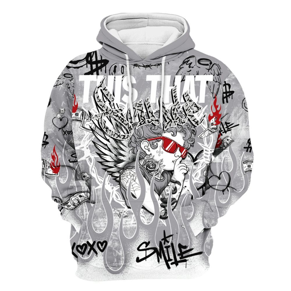 Dunkare Cement Grey 3s - This That Sauce Angel All Over Print Unisex Hoodie