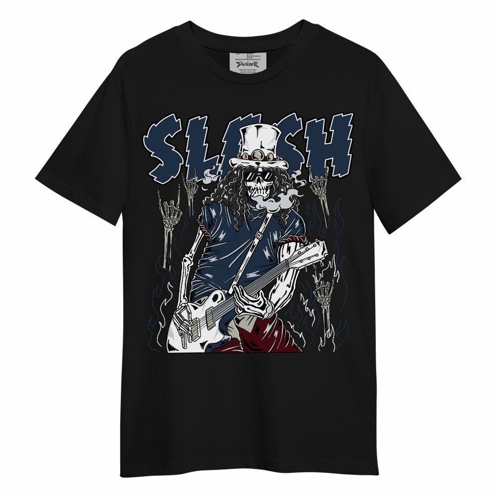 Shirt To Match Navy Blue 2024 6s - Slash Skeleton Unisex Shirt