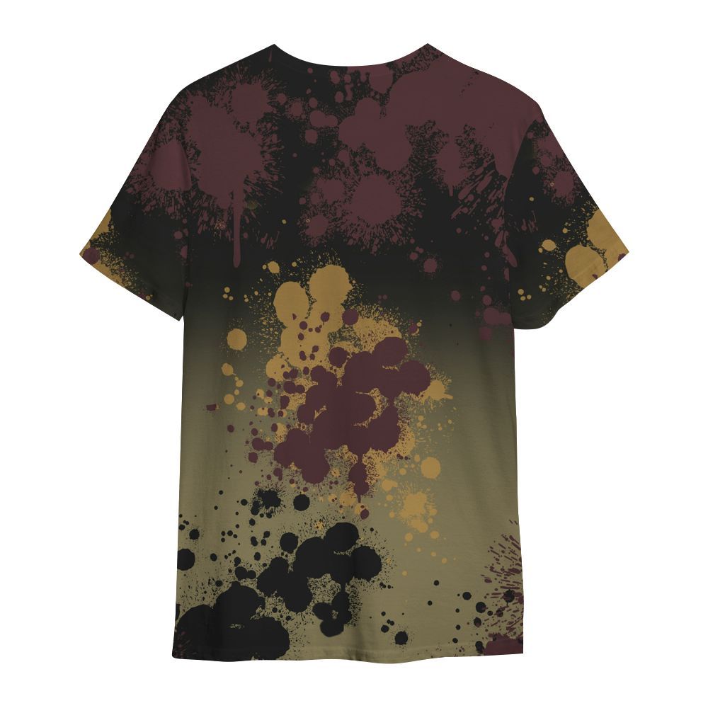 Shirt To Match Black Olive 7s - God Blessed Ink Drip All Over Print