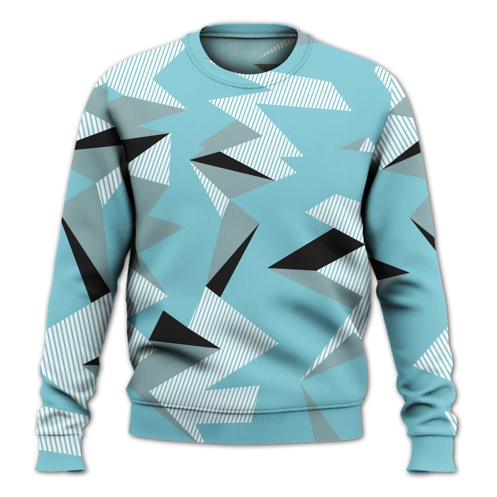 Sweatshirt To Match Low Legend Blue 11s - Geometric Camouflage Pattern All Over Print