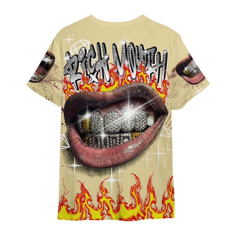 Shirt To Match Women Phantom 12s - Rich Mouth Fire Rap Retro 90s All Over Print