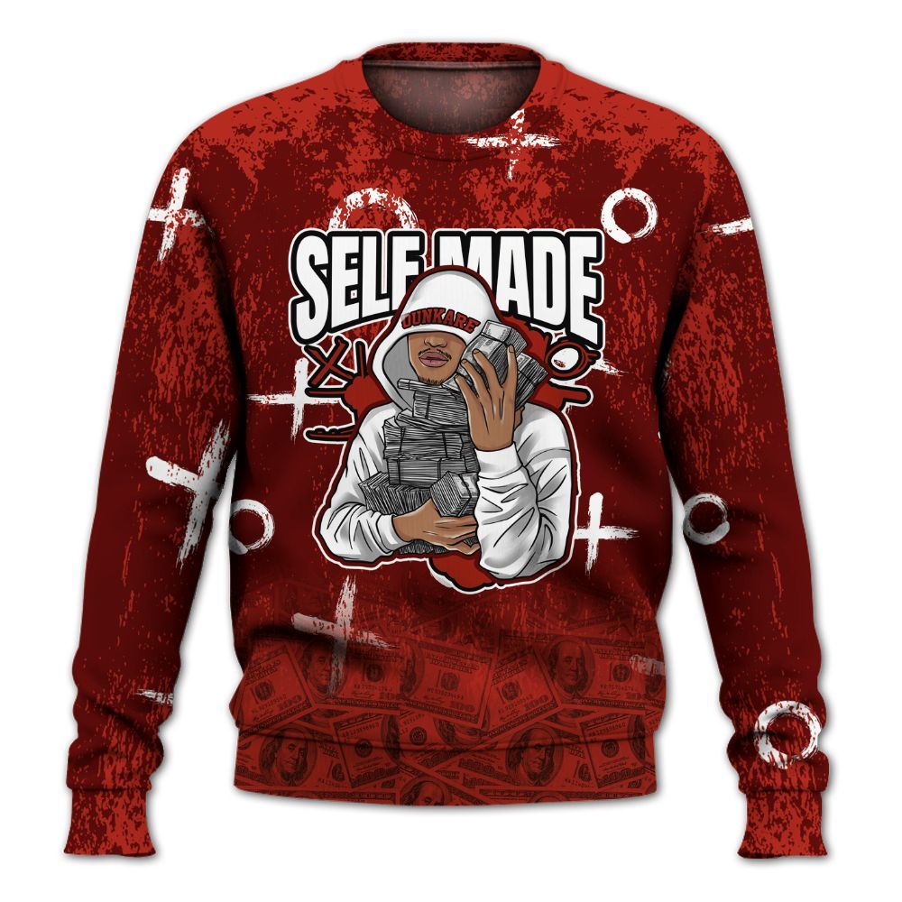 Sweatshirt To Match SP Firewood Orange 4s - Selfmade Unique Drip All Over Print