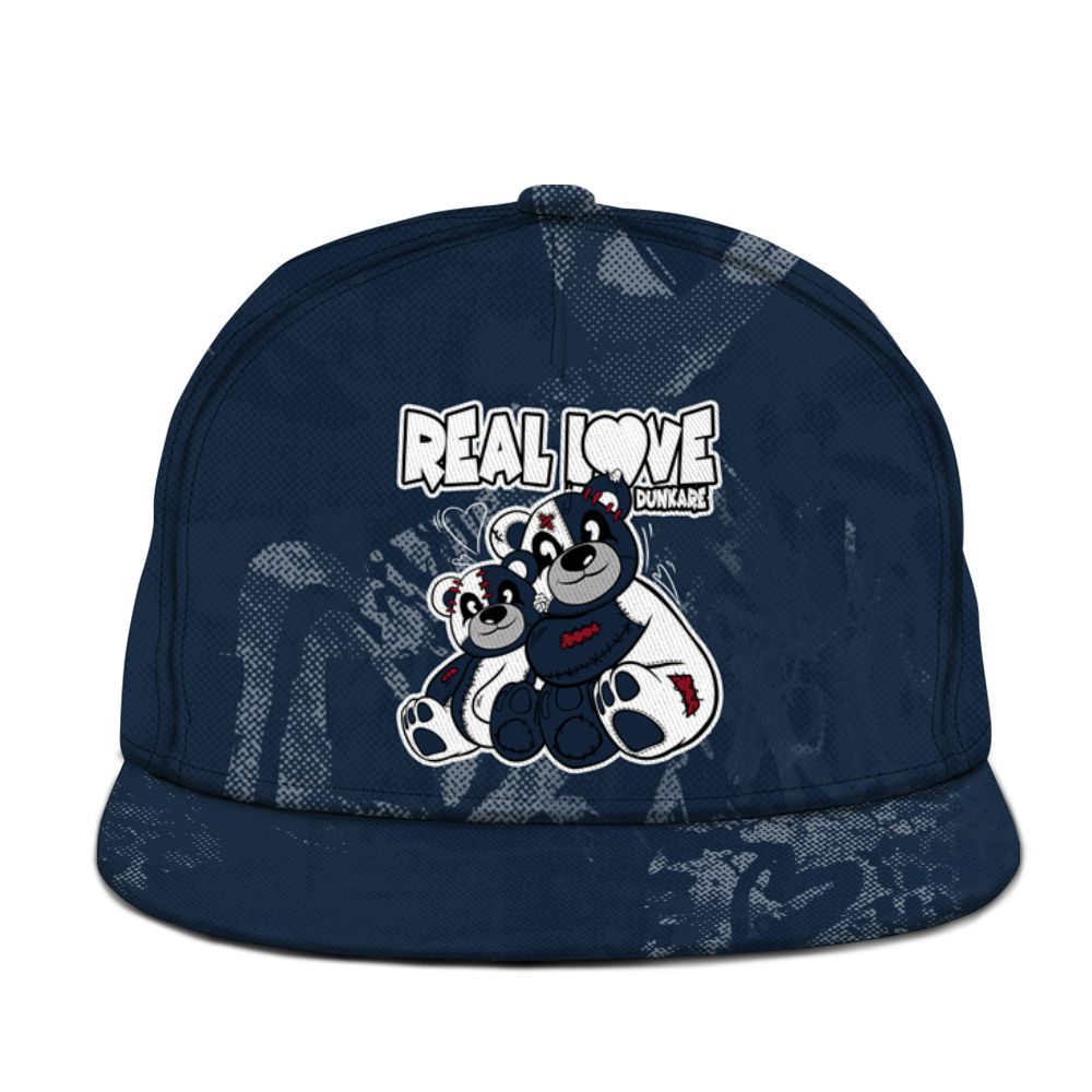 Snapback To Match White Midnight Navy 6s - Sincere Fondness Bear Graphic