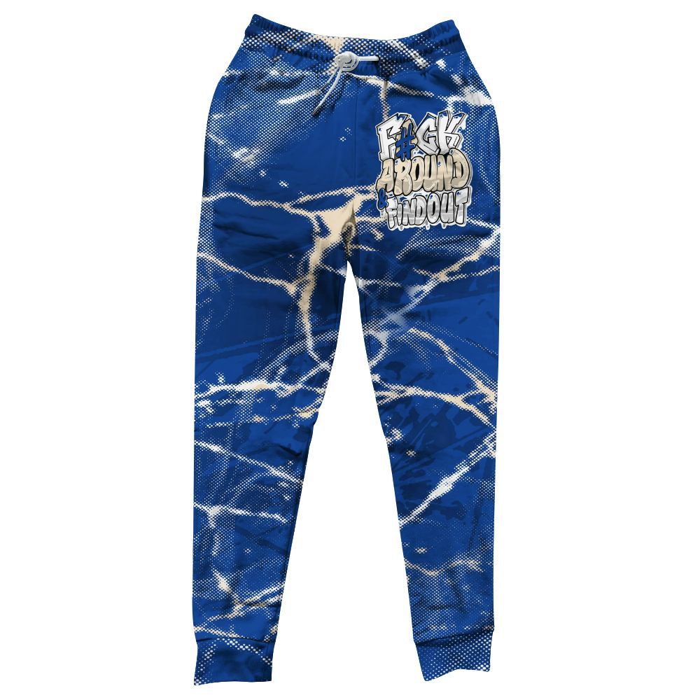 Sweatpant To Match Low Game Royal 1s - F Around Find Out Graphic Profound All Over Print