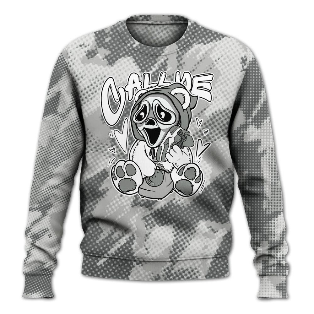 Sweatshirt To Match Retro Wet Cement 4s - Call Me Bear Abstract Halftone All Over Print