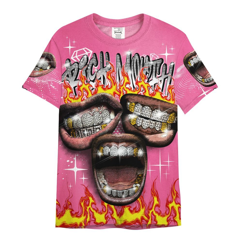 Shirt To Match Air Max SNDR Hyper Pink - Rich Mouth Fire Rap Retro 90s All Over Print
