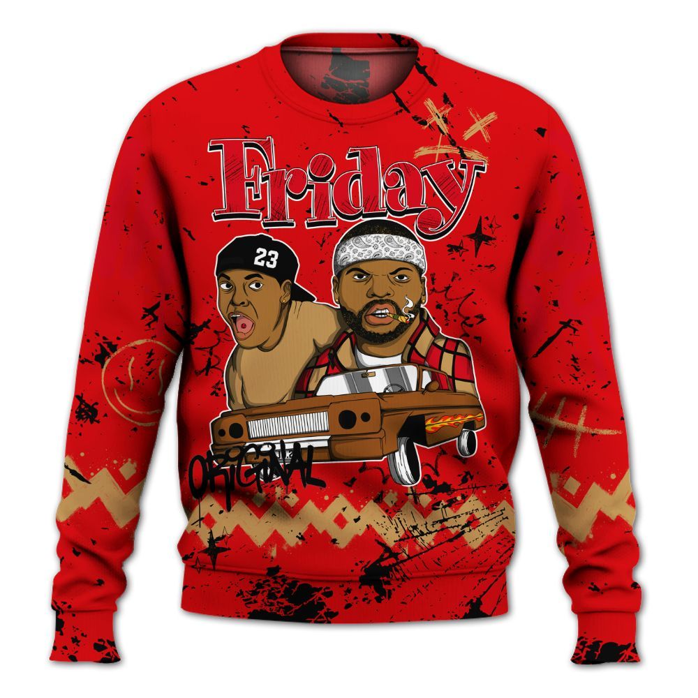 Sweatshirt To Match Kobe 5 Red Year Of The Mamba - Friday Sneaker Crayon All Over Print