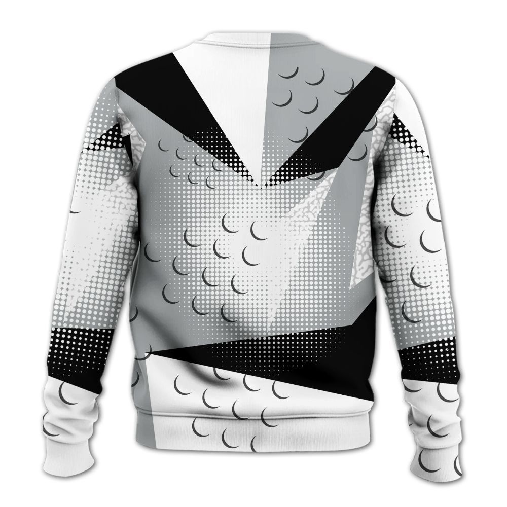 Sweatshirt To Match Retro Pure Money 3s - Custom Name 23 5s All Over Print