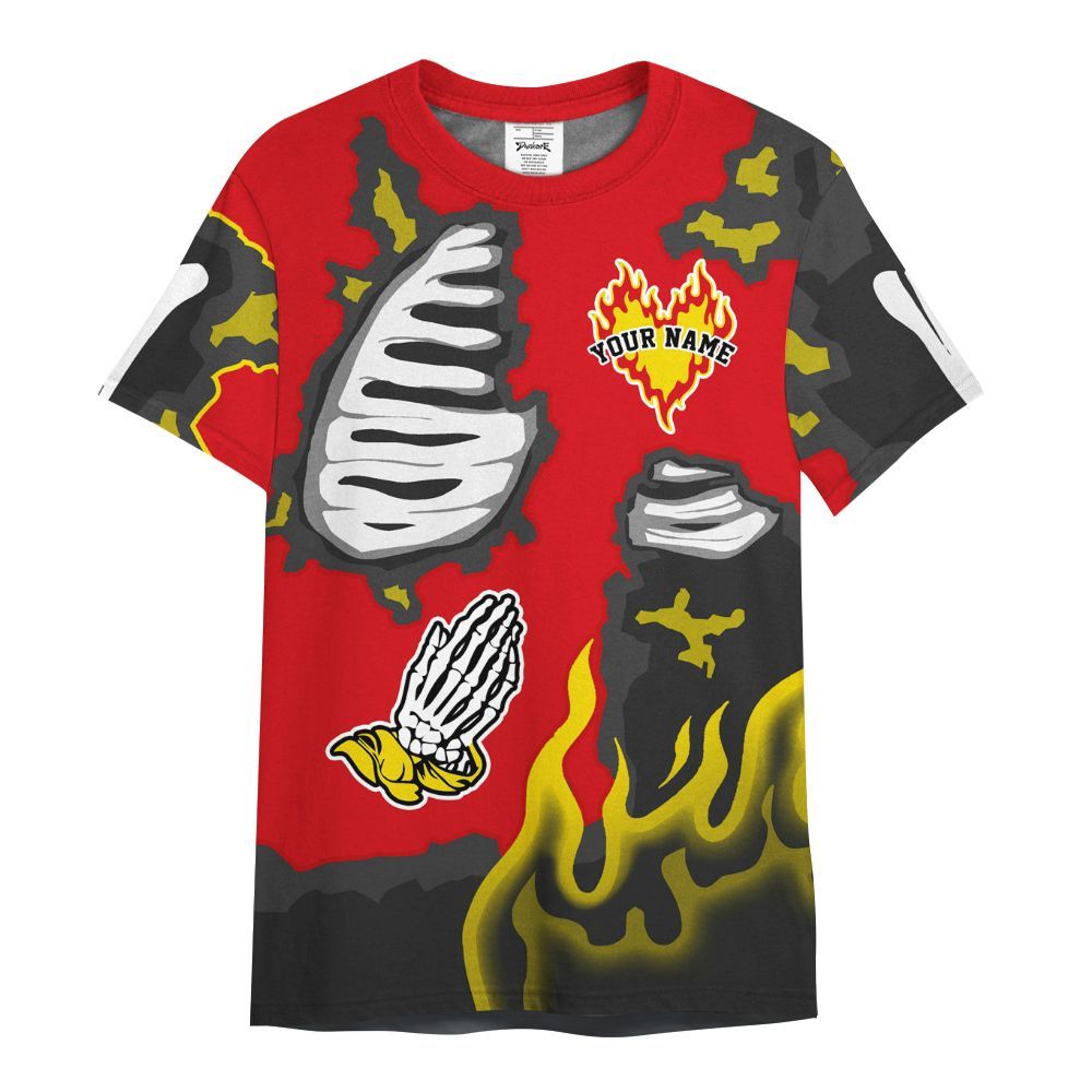 Shirt To Match Ferrari 14s - Dislike Us Burning Custom Name All Over Print