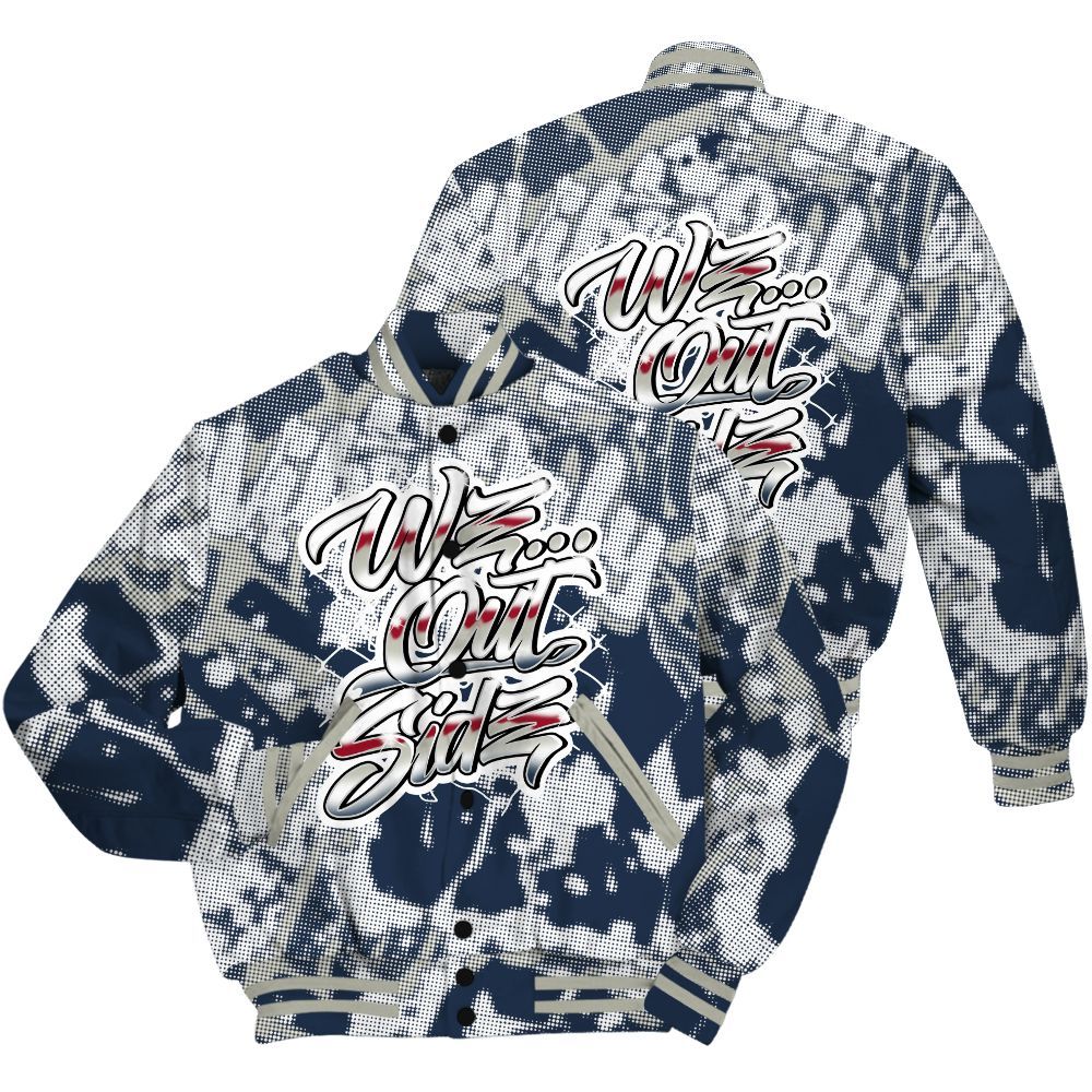 Varsity Jacket To Match Navy Blue 2024 6s Shirt - We OutSider Graphic Street All Over Print