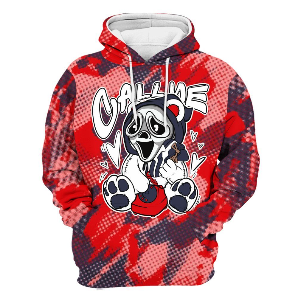 Hoodie To Match Low OG Howard University 1s - Call Me Bear Abstract Halftone All Over Print