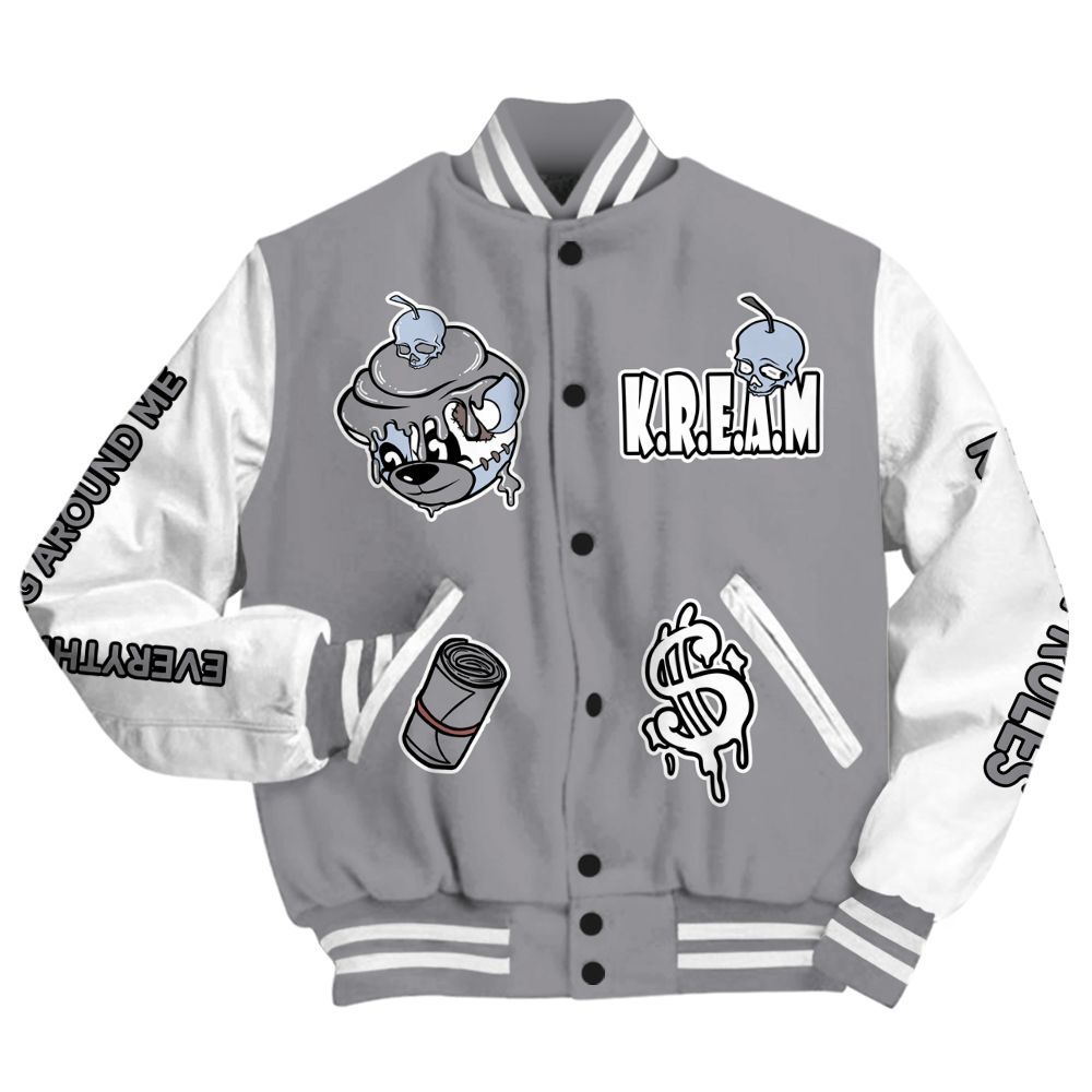 Varsity Jacket To Match Low Cement Grey 11s - Loot Bear All Over Print
