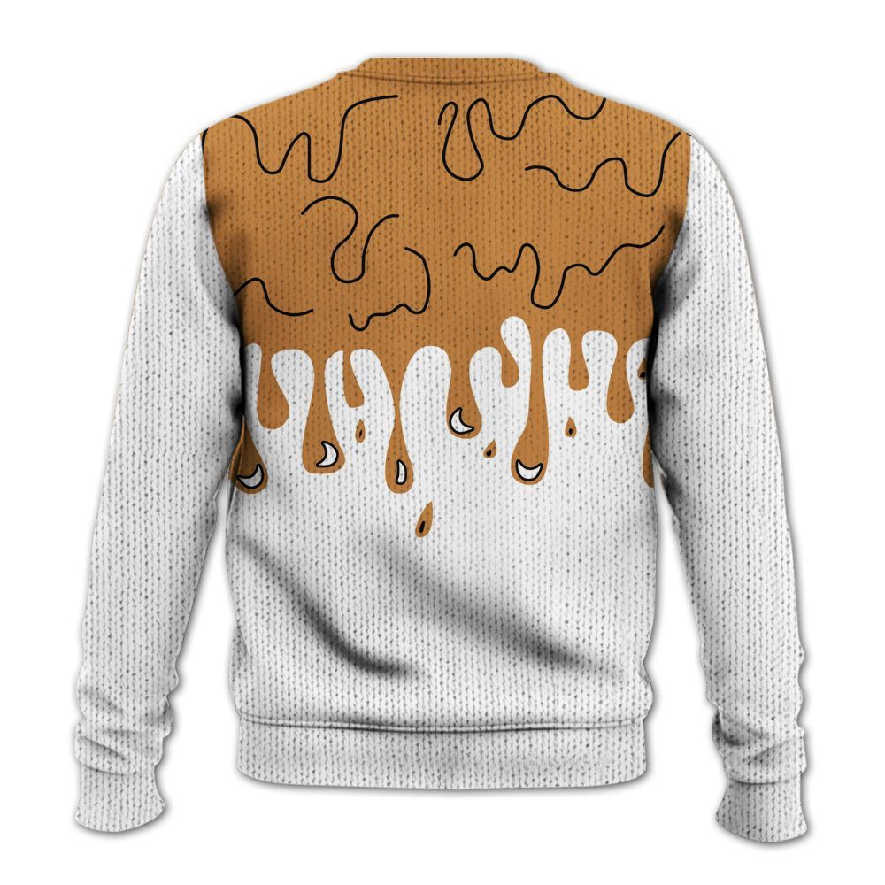 Knitted Sweater To Match Dunk Low Nature Wheat Suede - Snake Trust No One Drip