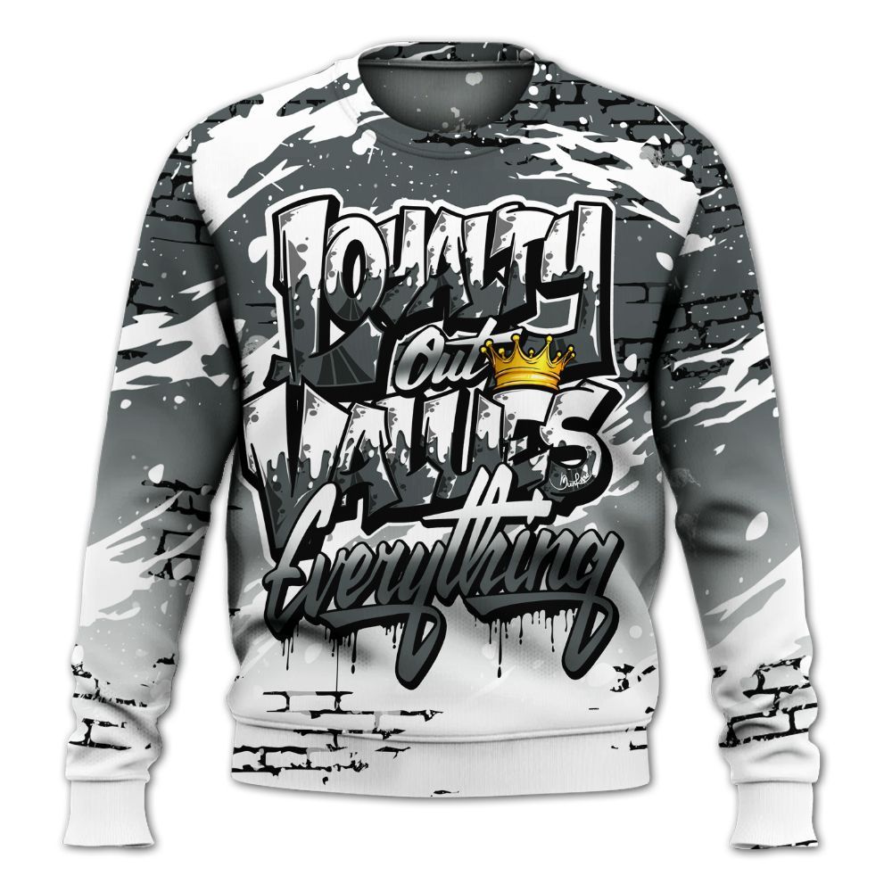 Sweatshirt To Match Black RM Nigel Sylvester 4s - Values Of Loyalty Drip All Over Print