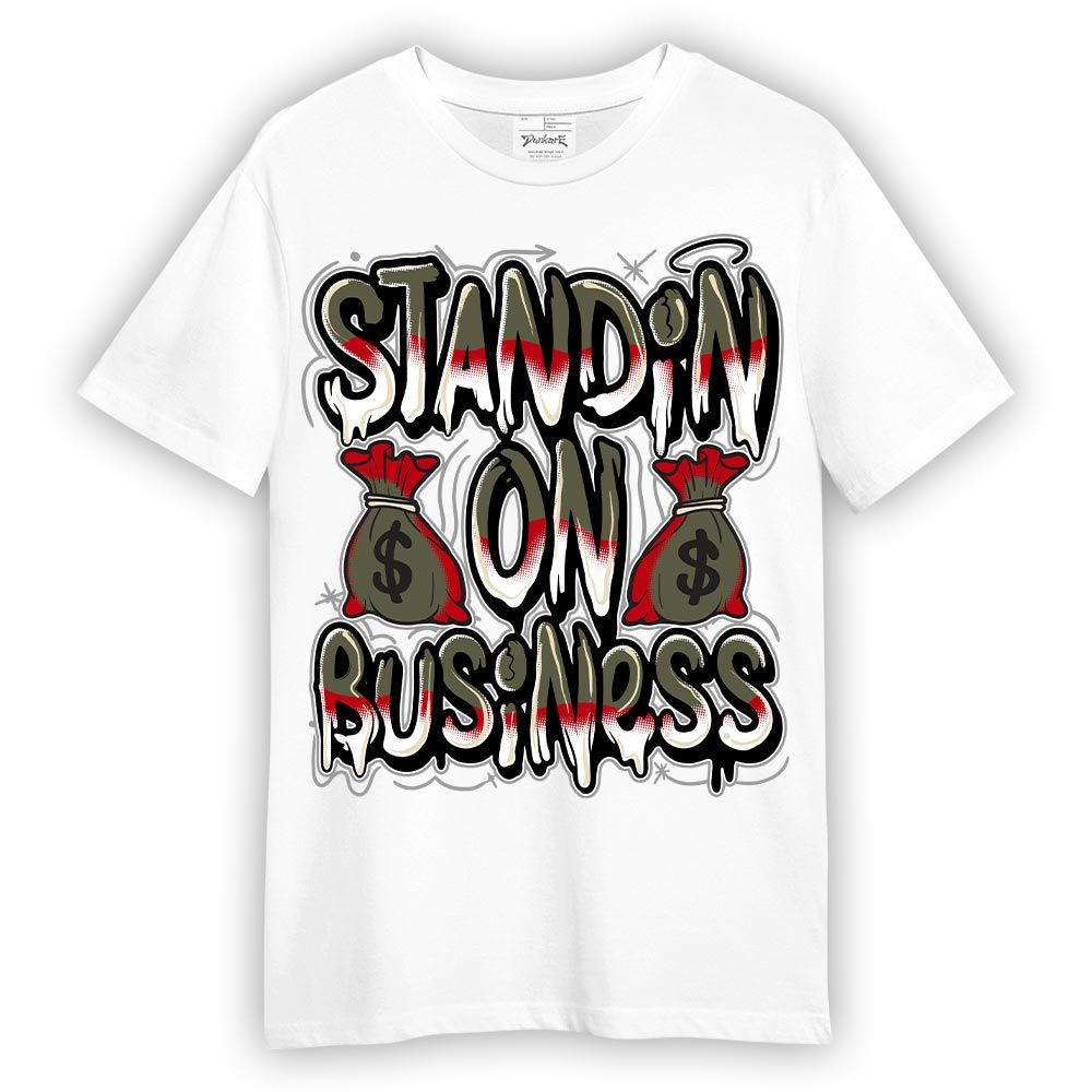 Shirt To Match Low OG Medium Olive 1s - Standin' Business Graphic Shirt Unisex
