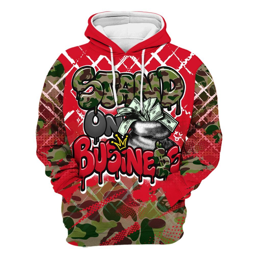 Hoodie To Match Air Max 90 Duck Camo Red - Halftone Stand Business Dripping All Over Print