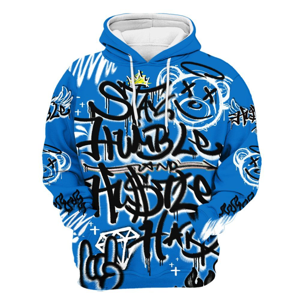 Hoodie To Match Blueberry 12s - Humble Drip Streetwear Graffity All Over Print