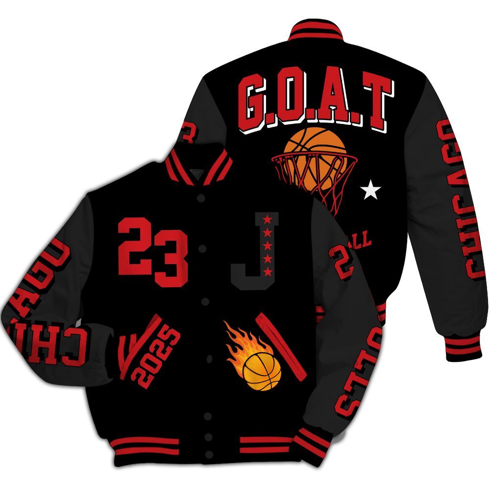 Varsity Jacket To Match Bloodline 12s - Chicago 23 Basketball All Over Print