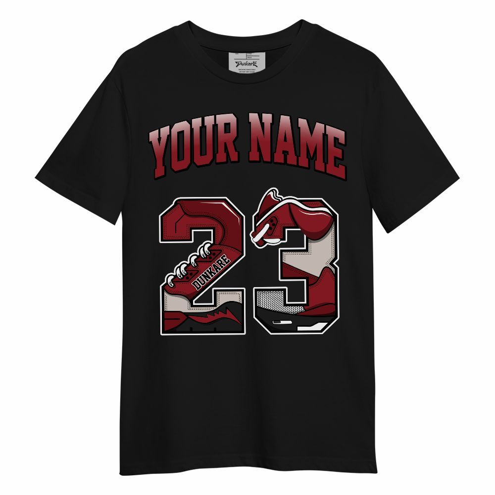 Shirt To Match High Black Toe Reimagined 1s - Custom Name Number 23 5s Unisex Shirt