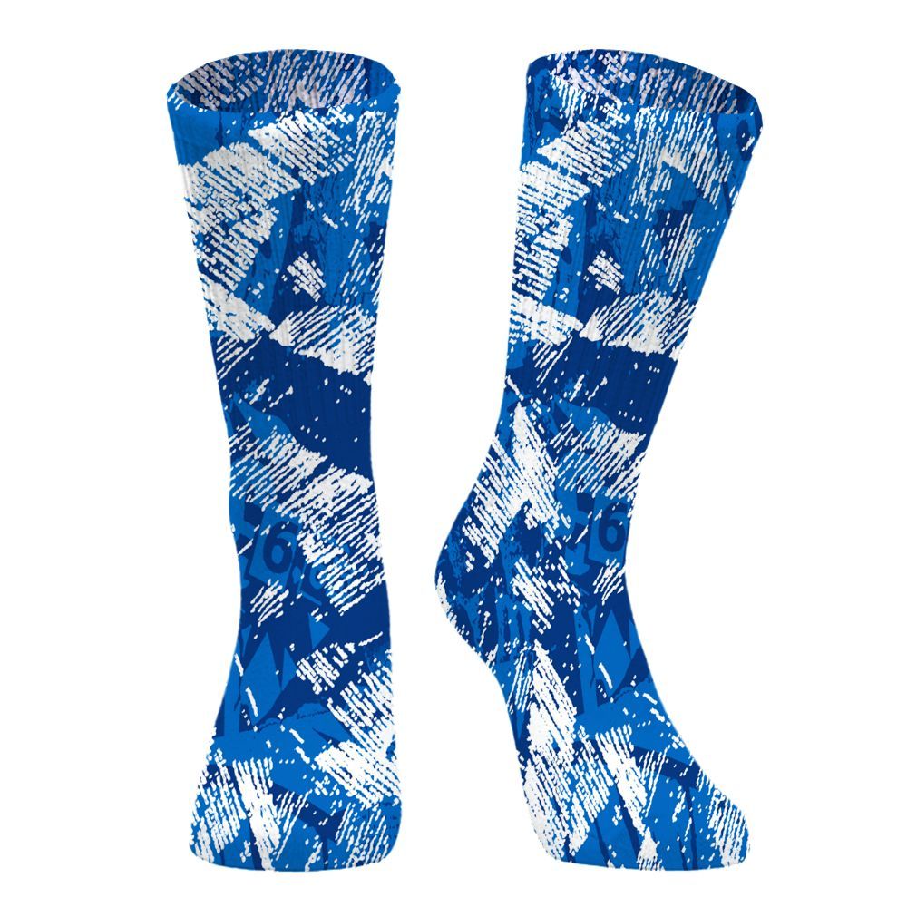 Sock To Match Blueberry 12s - Grunge Pattern Graphic