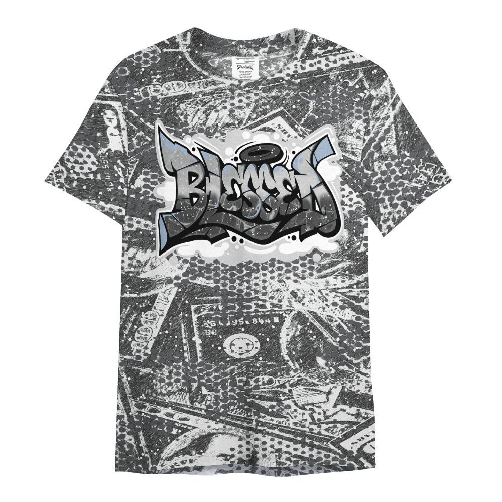 Shirt To Match Reverse Black White 6s - Blessing Graphic Banknotes All Over Print
