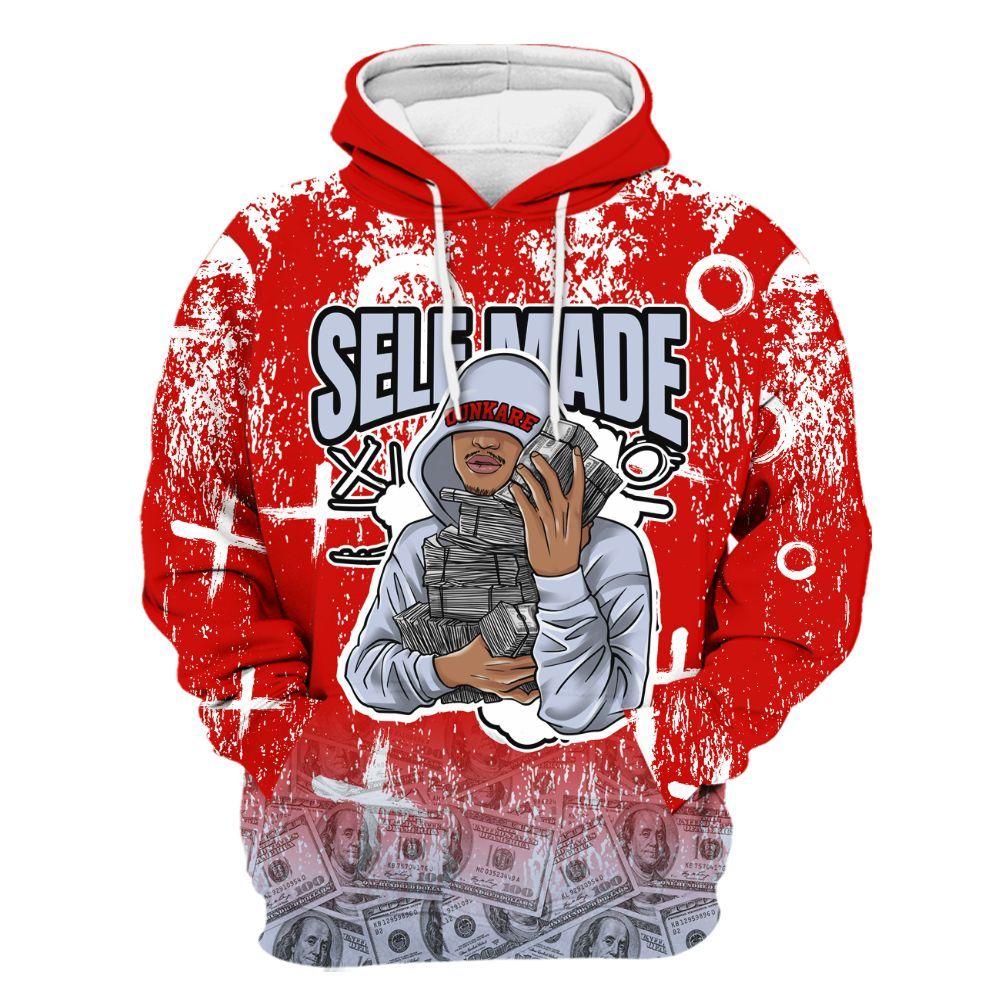Hoodie To Match Fire Red 6s - Selfmade Unique Grunge All Over Print