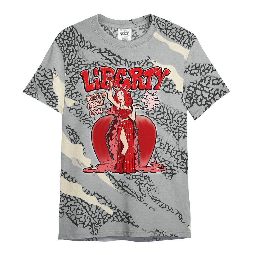 Shirt To Match Cement Grey 3s - Midwest Cartoon Colored All Over Print