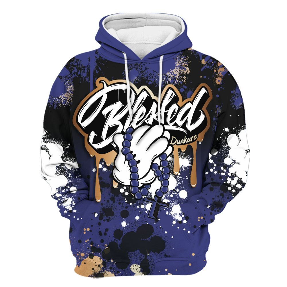 Hoodie To Match JM Pro Black Concord - God Blessed Ink Drip All Over Print