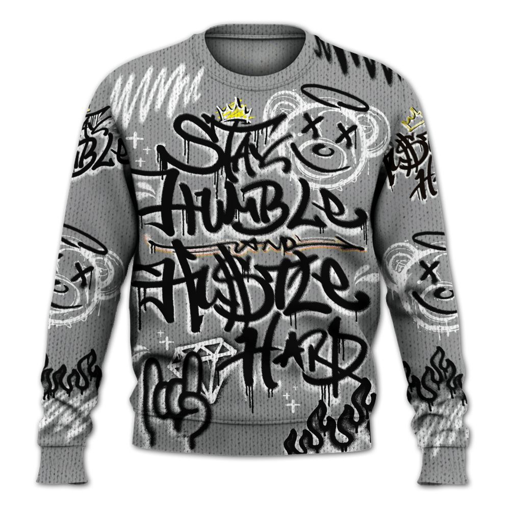 Knitted Sweater To Match Retro Stealth 12s - Humble Drip Streetwear Graffity