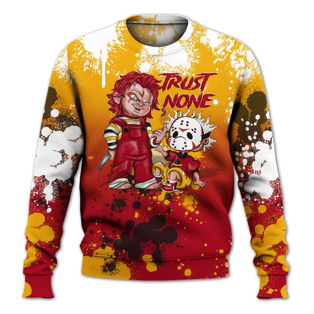 Sweatshirt To Match Cardinal 7s - Trust No One Scary All Over Print