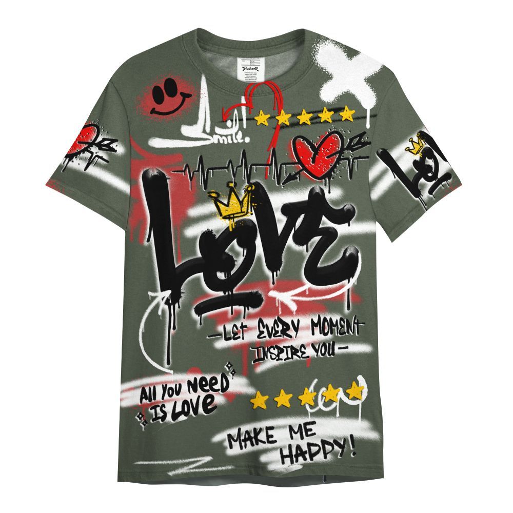 Shirt To Match Air Force 1 Low Year Of The Snake Shirt, Happy Love Beats Graffiti Streetwear All Over Print