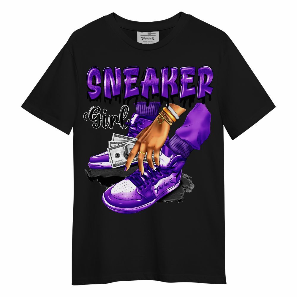 Shirt To Match Retro Dark Iris 3s - SNEAKER Girl Money Drip Unisex Shirt
